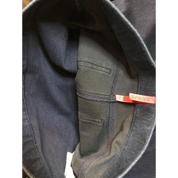 SPANX Jean-ish Dark Wash Denim Leggings M - Picture 6 of 9